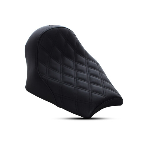 Saddlemen SAD-I18-33-002LS Renegade LS Solo Seat w/Black Double Diamond Lattice Stitch for Scout Bobber 18-Up