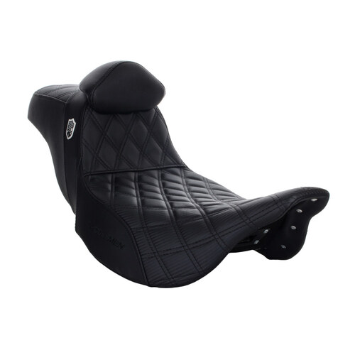 Saddlemen SAD-SC80807DBRT Step-Up San Diego Customs Pro Series Gripper Dual Seat w/Backrest for Touring 08-23