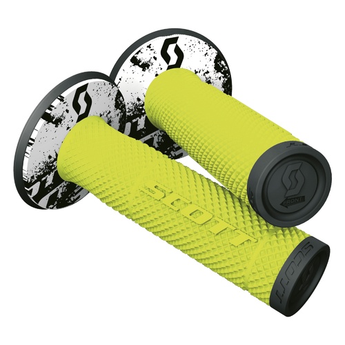 Scott SX II Grips w/Donuts Black/Neon Yellow