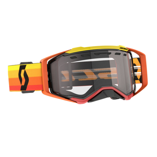 Scott Prospect Enduro Goggles Orange/Yellow w/Clear Lens