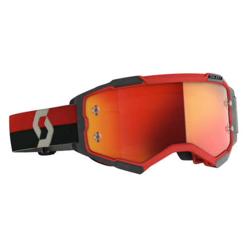 Scott Fury Goggles Red/Black w/Orange Chrome Works Lens