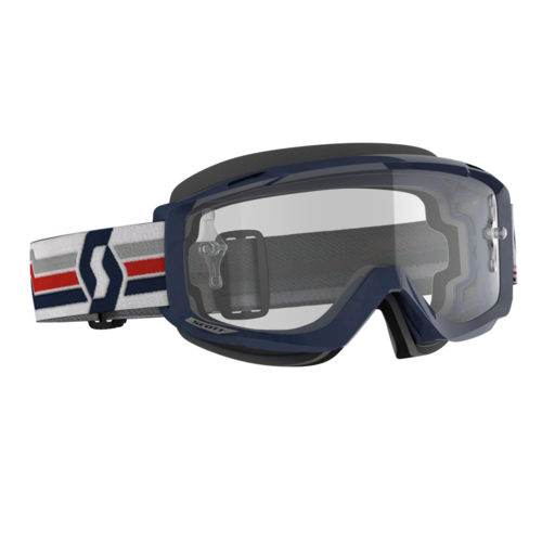 Scott Split OTG Goggles Blue/White w/Clear Works Lens