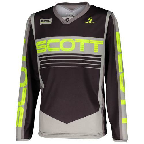 Scott 350 Race Kids Grey/Yellow Jersey [Size:XL]