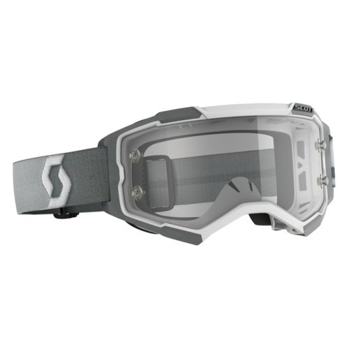 Scott Fury Goggles White/Grey w/Clear Works Lens