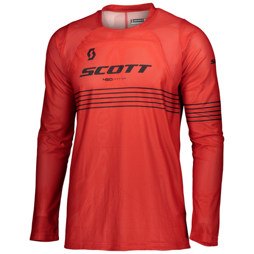 Scott 450 Angled Light Red/Black Jersey [Size:SM]