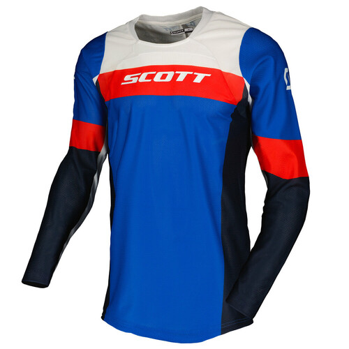 Scott 450 Angled Light Blue/Red Jersey [Size:SM]