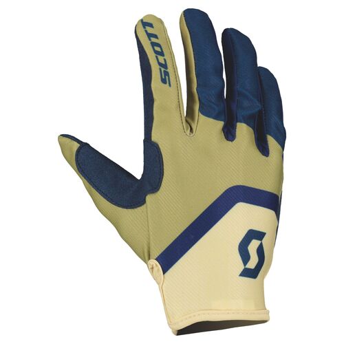 Scott 350 Track Evo Tan/Blue Gloves [Size:LG]