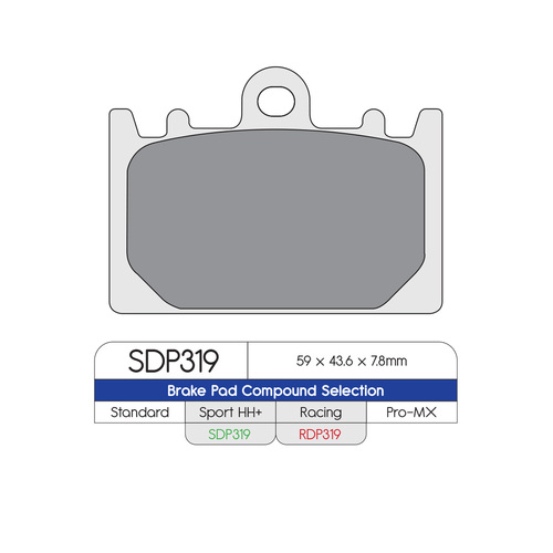 DP Brake Pads SDP319 SDP SPORT HH+ Brake Pads