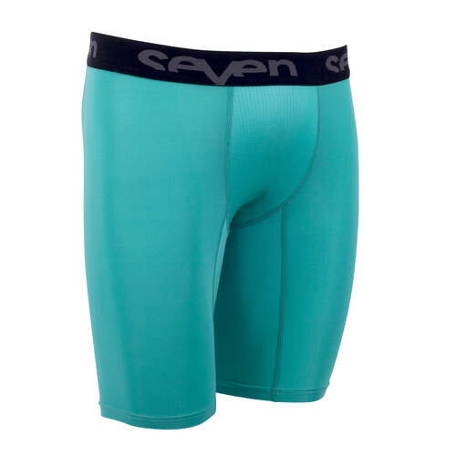 Seven Zero Black/Aqua Compression Shorts [Size:SM]