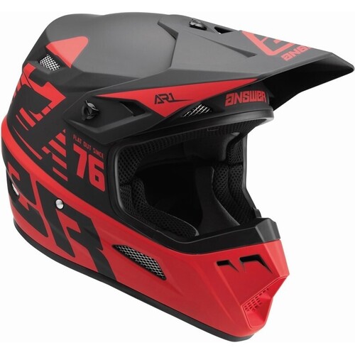 Answer 2022 AR1 Bold Black/Red Youth Helmet [Size:SM]