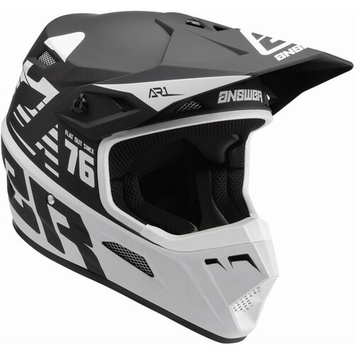 Answer 2022 AR1 Bold Black/White Youth Helmet [Size:SM]