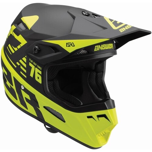 Answer 2022 AR1 Bold Hyper Acid/Black Youth Helmet [Size:SM]