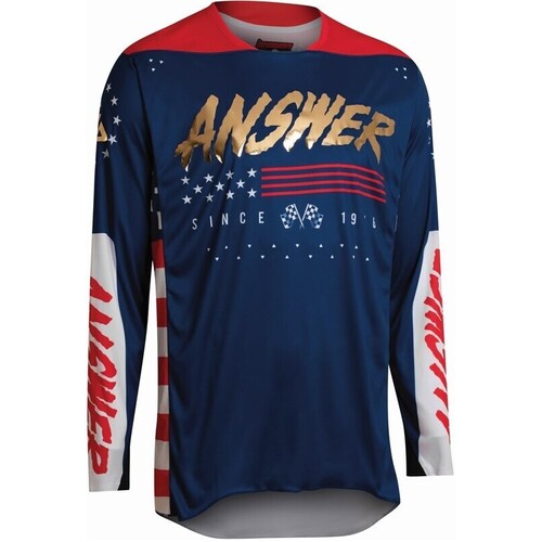 Answer 2022 Elite Redzone Navy/Answer Red/White Jersey [Size:LG]