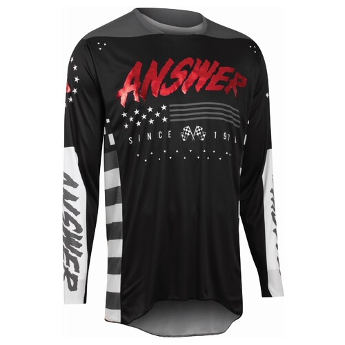 Answer 2022 Elite Redzone Black/Red Jersey [Size:XL]