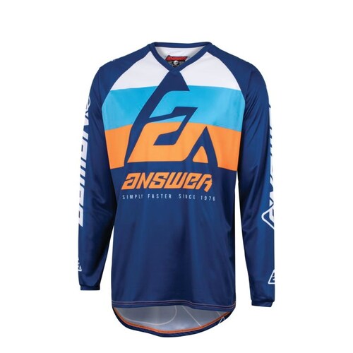 Answer 2023 Syncron CC Blue/Hyper Orange/Black Jersey [Size:SM]