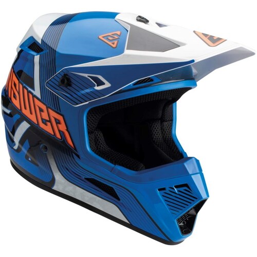 Answer 2023 AR1 Vendetta Blue/White/Hyper Orange Helmet [Size:XS]