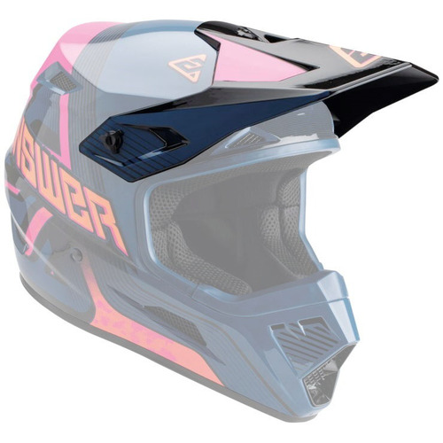 Answer 2023 Replacement Visor Peak for AR1 Vendetta Dark Blue/Rhodamine/Orange Helmet