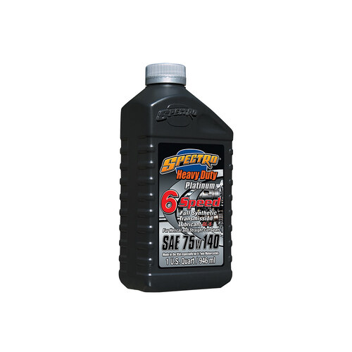 Spectro Performance Oil SPE-R.HDPG6 Heavy Duty Platinum Full Synthetic 6 Speed Transmission Oil 74w140 1 Quart Bottle (946ml) for Big Twin 06-Up