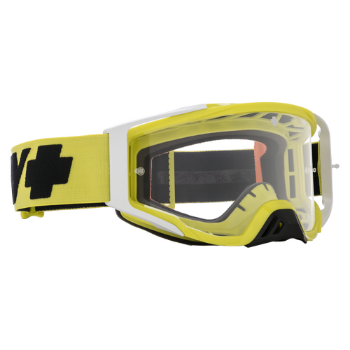 Spy Optic Foundation MX Goggle Checkers Hi-Vis w/HD Clear Lens