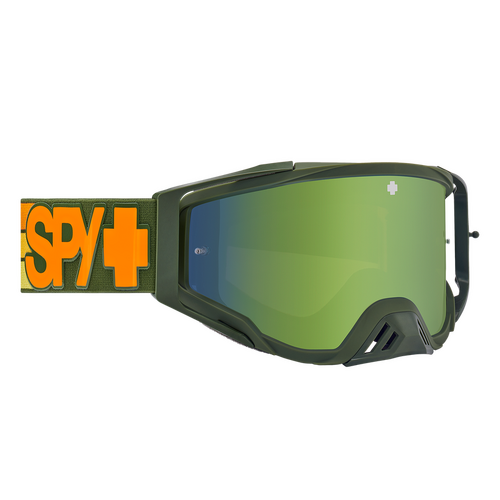 Spy Optic Foundation Plus MX Goggles Speedway Matte Green w/HD Smoke Olive Spectra Mirror & HD Clear Lens