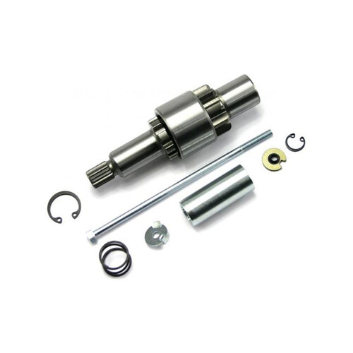 Spyke SPY-465046 Jackshaft Assembly w/9T Pinion Gear For OEM 66T Starter Ring for Big Twin 89-93 Models