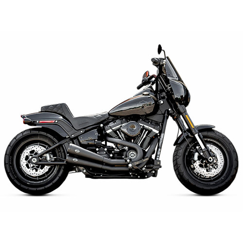 S&S Cycle SS550-0760 Grand National 2-2 Exhaust Black w/Black End Caps for Street Bob/Low Rider/Slim/Fat Bob/Deluxe 18-Up