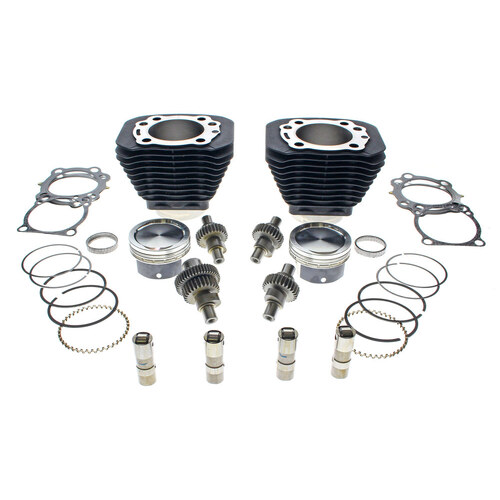 S&S Cycle SS910-0699 1200cc Hooligan Big Bore Kit Black for Sportster 00-21 w/883cc Engine