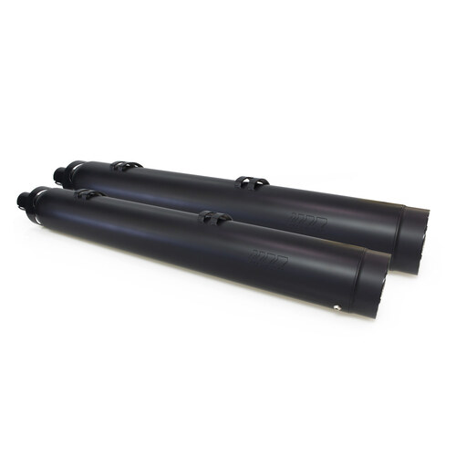 SuperTrapp ST-147-21770 4.5" Slip-On Mufflers Black w/Black End Caps for Indian Big Twin w/Hard Saddle Bags