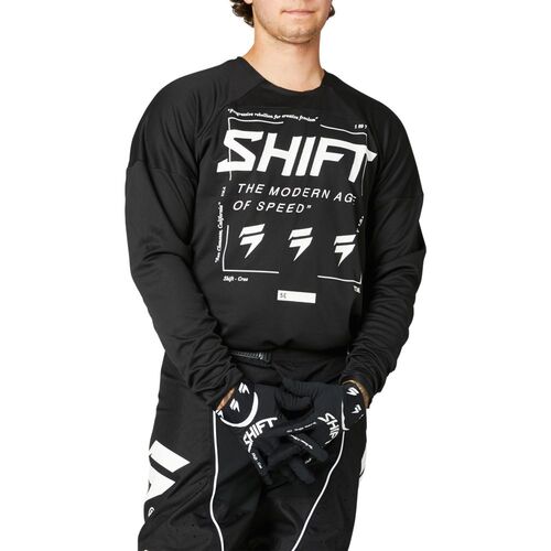 Shift 2021 White Label Bliss Black/White Jersey [Size:SM]