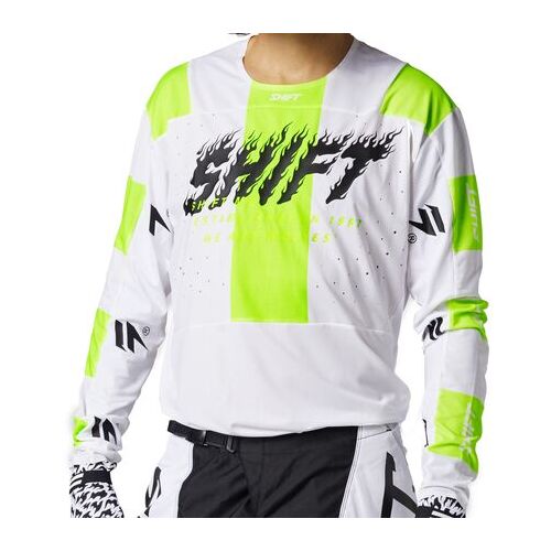 Shift 2021 Black Label Flame White Jersey [Size:SM]