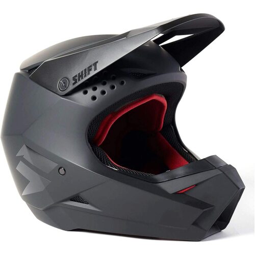 Shift 2021 White Label Blac Matte Black Youth Helmet [Size:SM]