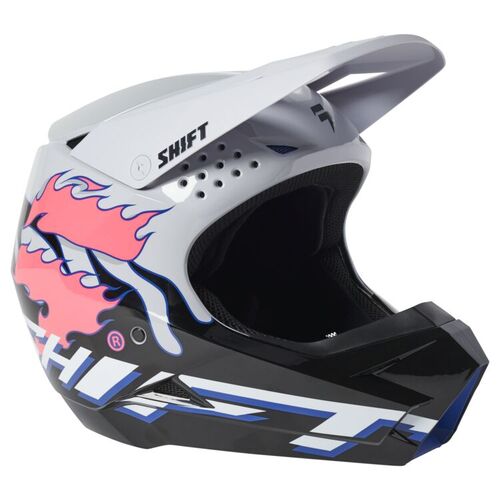 Shift White Label Burntable Grey/Black Youth Helmet [Size:MD]