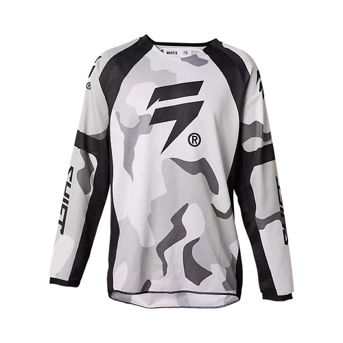 Shift 2023 White Label Posn Camo White Youth Jersey [Size:SM]