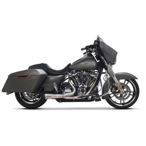 Two Brothers Turnout 2-1 Shorty Full Exhaust System Stainless for Harley-Davidson M8 Touring 17-Up