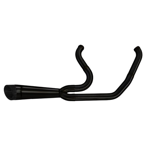 Two Brothers Turnout 2-1 Shorty Full Exhaust System Black for Harley-Davidson Touring 09-16