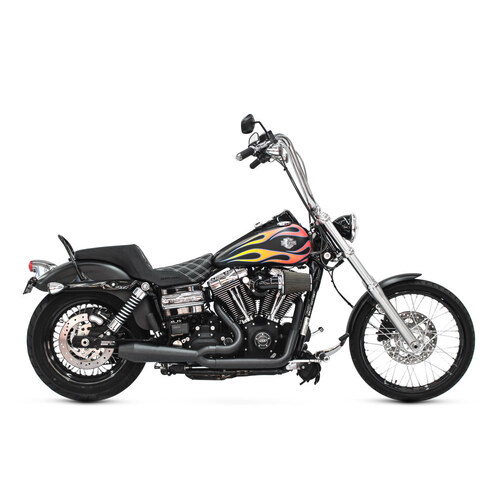 Two Brothers Racing TBR-005-4690199-BLK Megaphone Gen II 2-1 Exhaust System Black for Dyna 06-17