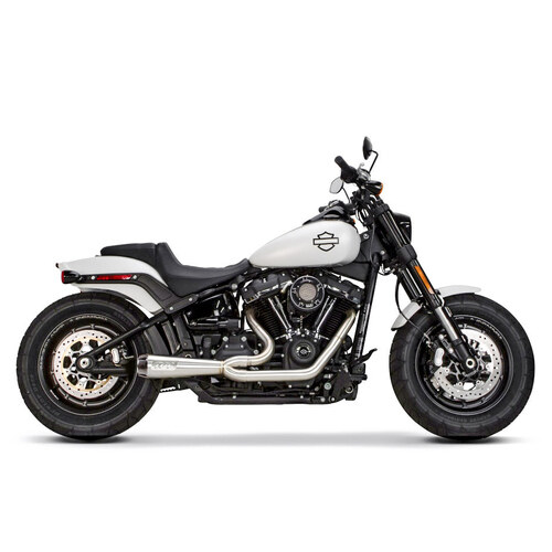 Two Brothers Racing TBR-005-4960199 Comp-S 2-1 Exhaust System Stainless Steel w/Carbon Fiber End Cap for Softail 18-Up w/Non-240 Rear Tyre