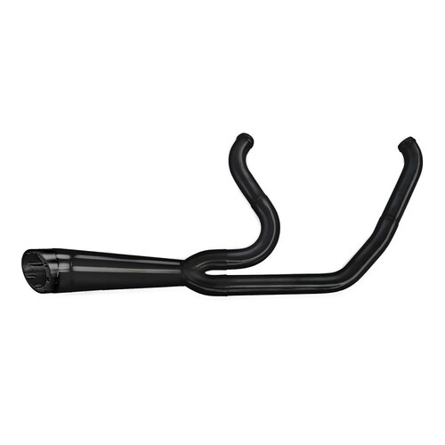 Two Brothers Racing TBR-005-5140199-BLK Shorty Turnout 2-1 Exhaust System Black w/Black End Cap for Breakout/Fat Boy 18-Up/FXDR 19-Up