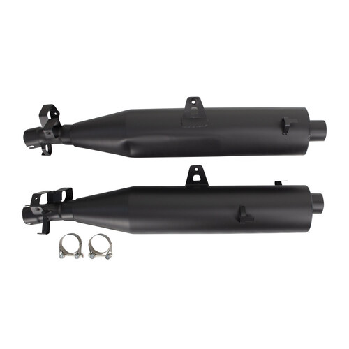 Two Brothers Racing TBR-005-5200499D-BLK 4" Slip-On Mufflers Black Cerakote for Honda Goldwing 18-Up