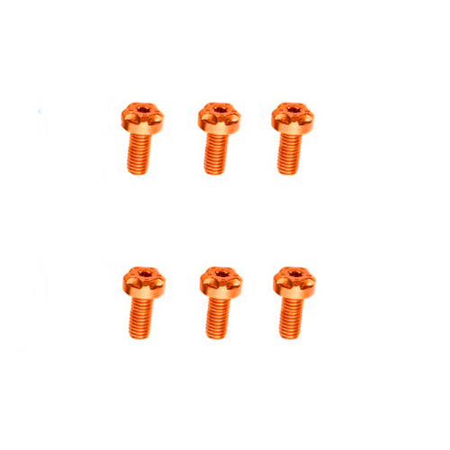 Two Brothers Exhaust End Cap Bolt Kit Orange for M2/M5/M7 Series Mufflers