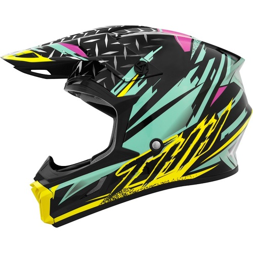 THH T710X Assault Teal/Yellow Helmet [Size:XS]