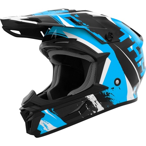 THH T710X Rage Black/Blue Helmet [Size:XS]