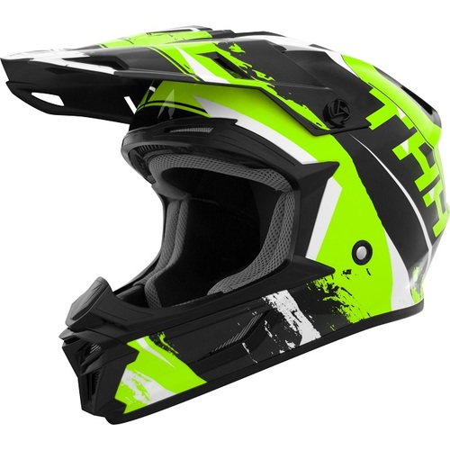 THH T710X Rage Black/Green Helmet [Size:XS]