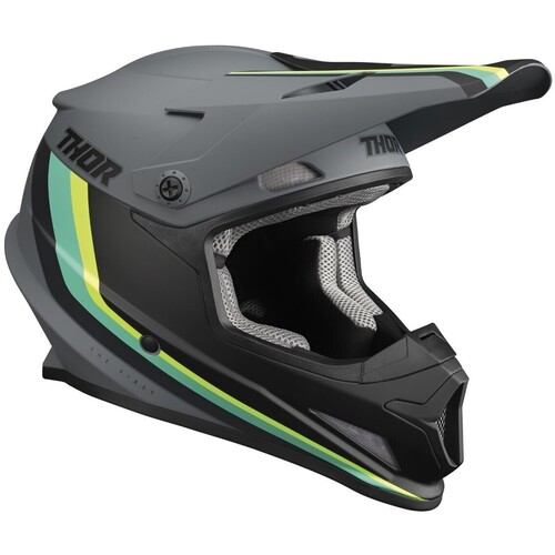 Thor 2023 Sector MIPS Runner Grey/Teal Helmet [Size:XS]