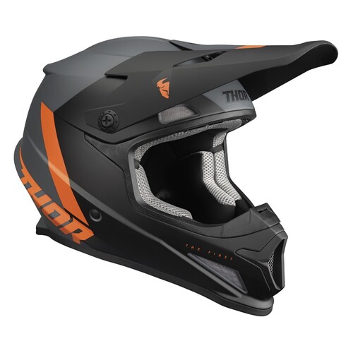 Thor 2023 Sector Chev Charcoal/Orange Helmet [Size:2XL]