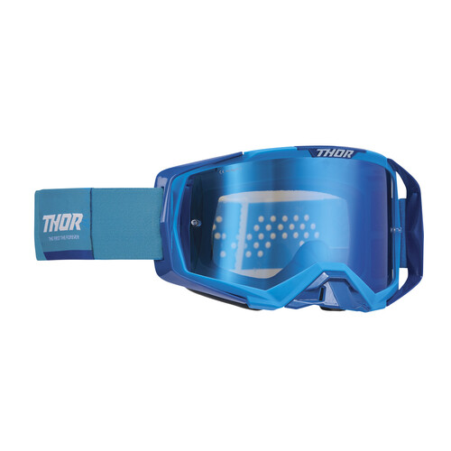 Thor Activate Goggles Blue/White w/Mirror Blue Lens