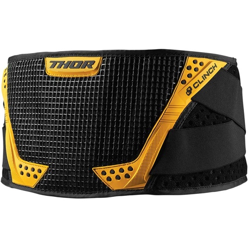 Thor Clinch Black/Yellow Youth Kidney Belt