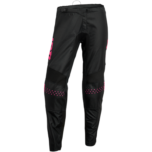 Thor 2024 Sector Minimal Black/Fluro Pink Womens Pants [Size:3/4]