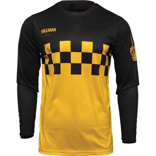 Thor 2024 Hallman Differ Cheq Yellow/Black Jersey [Size:SM]