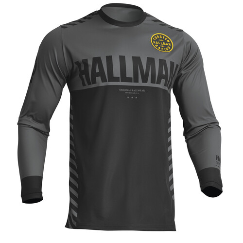 Thor 2024 Hallman Differ Slice Charcoal/Black Jersey [Size:SM]